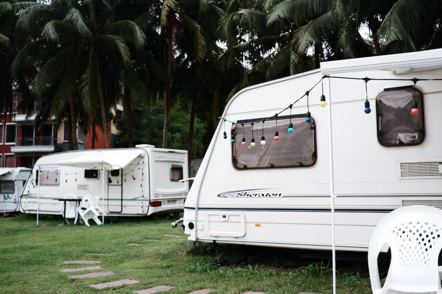 RVs parked in an RV park