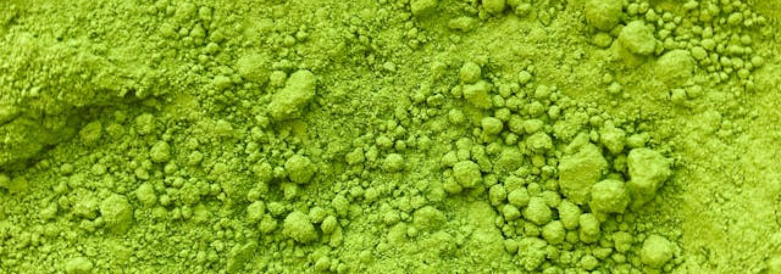 close up of super greens supplement powder