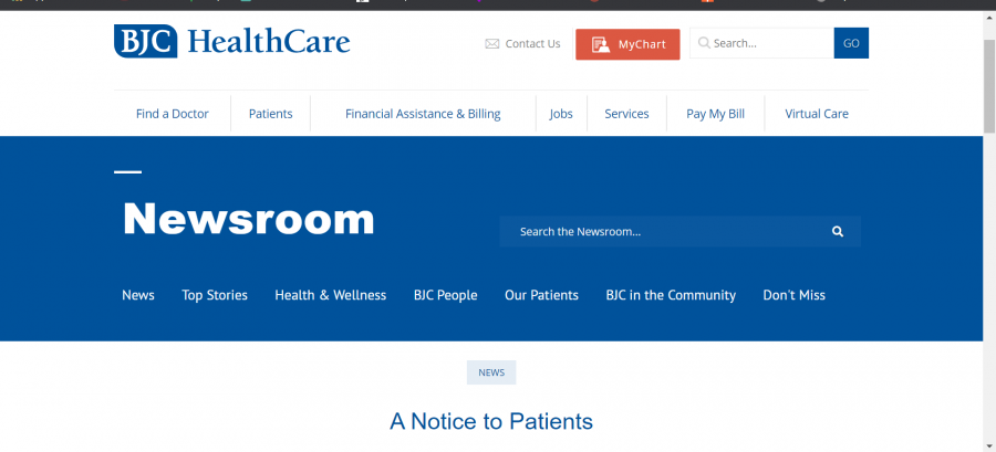 BJC Healthcare website