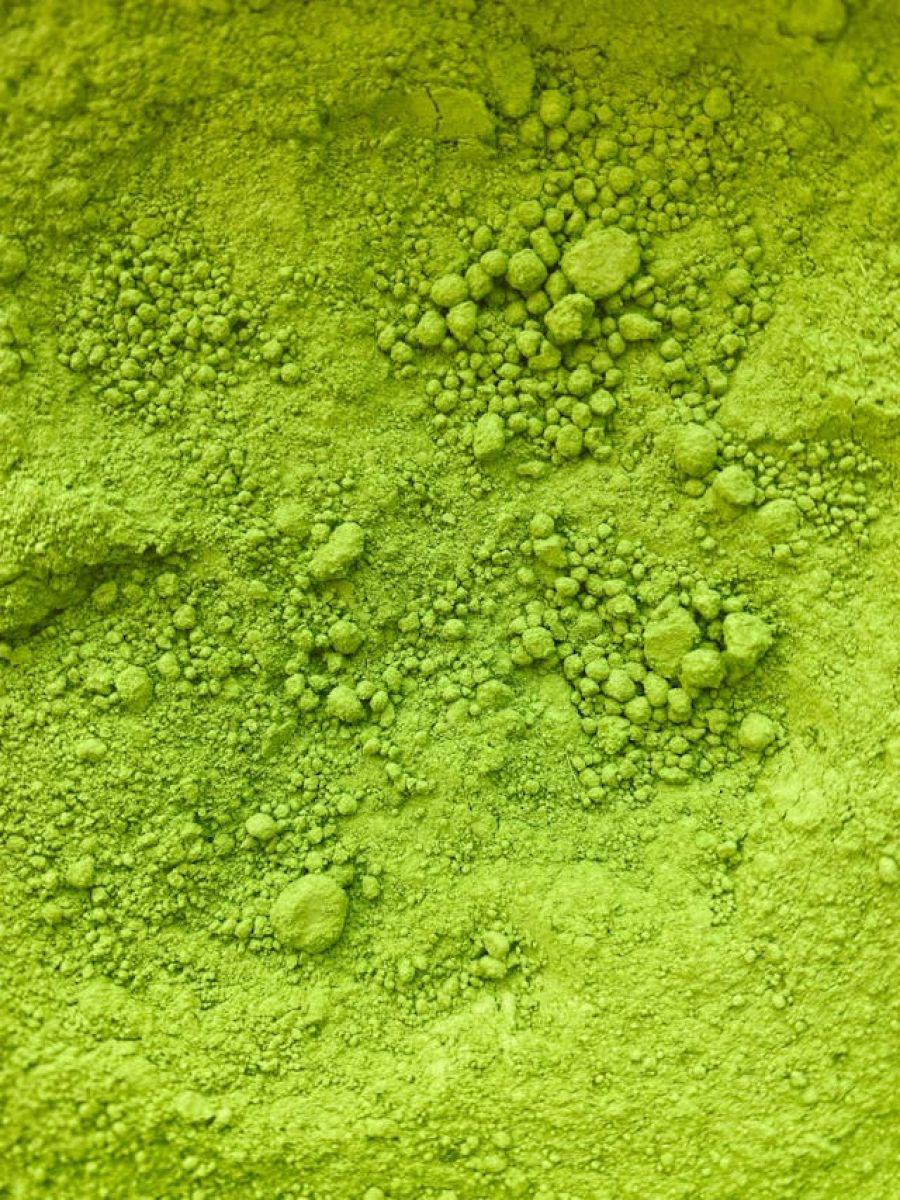 close up of super greens supplement powder