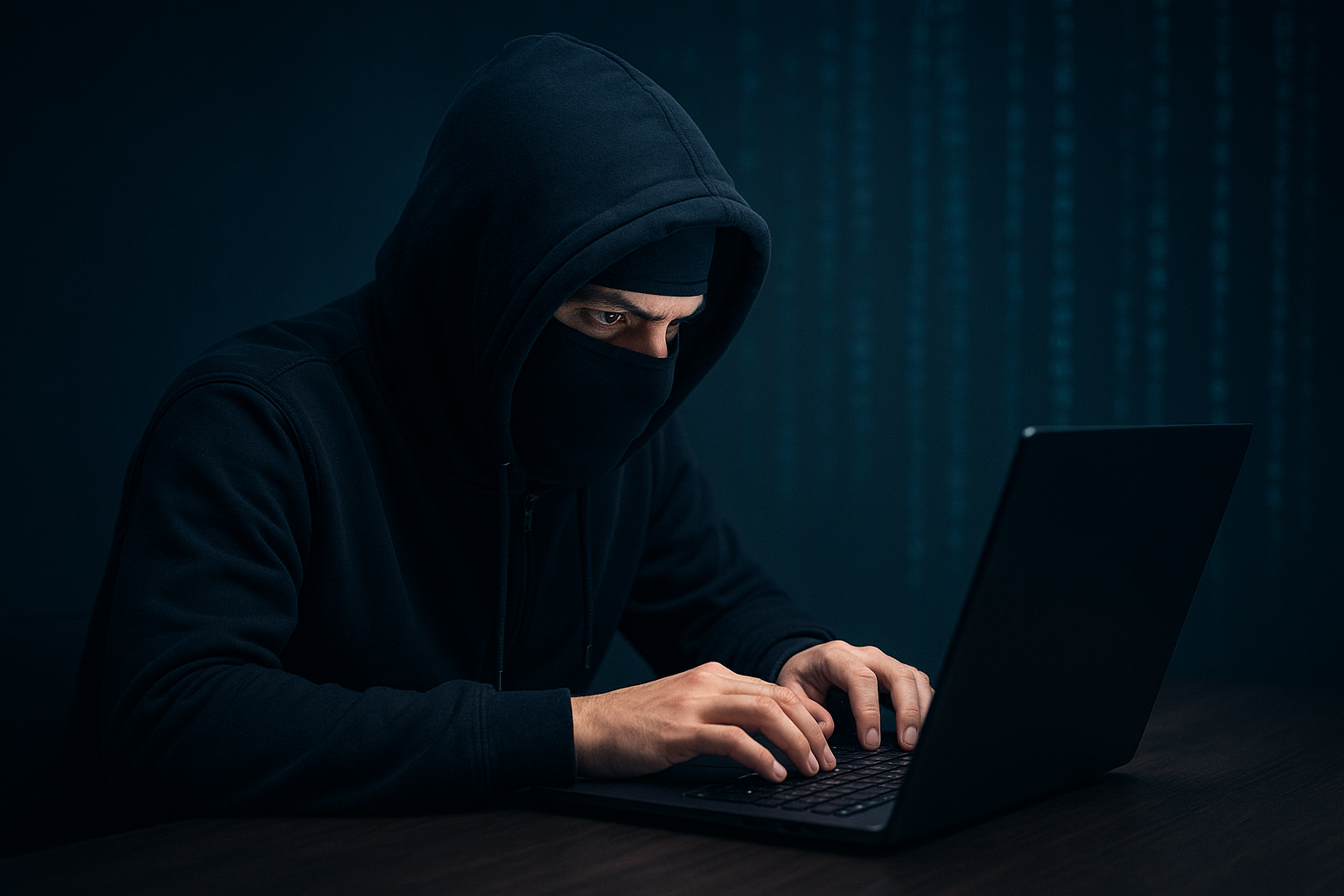 photo of ransomware cybercriminal